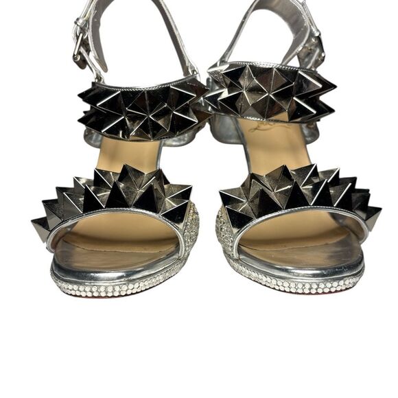 Christian Louboutin Miziggoo Strass Studded Sandal Heels 37 - Picture 11 of 16